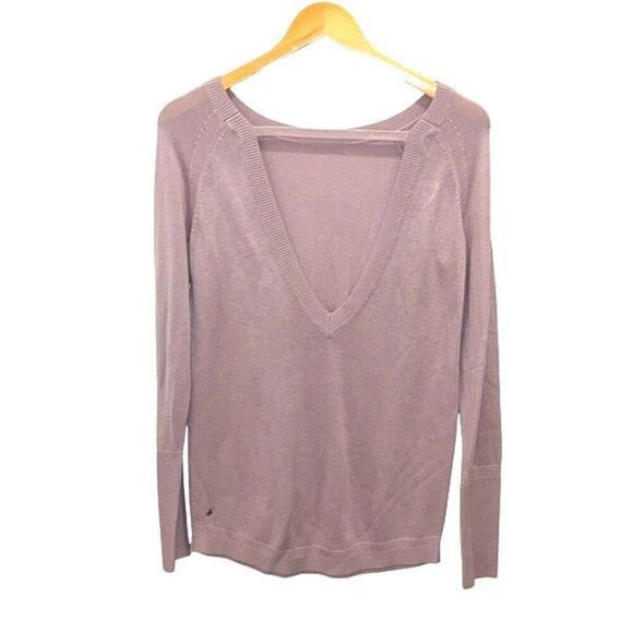 Lululemon Unity Drop Back Long Sleeve Sweater Cashmere Blend Dusty Rose‎ Size 6 - Picture 5 of 10